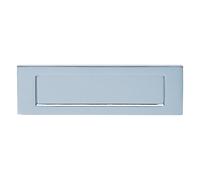 EuroArt Contract Letter Plate Heavy Duty Door Letterbox Mail Slot Postal Flap for Front Doors Residential and Commercial Use (Satin Stainless Steel, 305mm x 110mm)