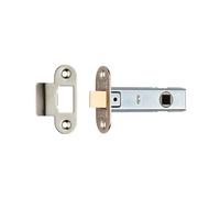 EuroArt Contract Standard Tubular Latch with Radius Faceplate for Internal Internal Doors Residential and Commercial Use Fixings Included