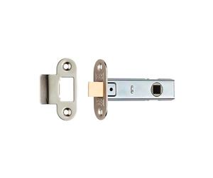 EuroArt Contract Standard Tubular Latch with Radius Faceplate for Internal Internal Doors Residential and Commercial Use Fixings Included