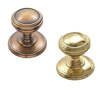 EUROART Delamain DK47D DK47DFB Polished Brass & Florentine Bronze Ringed Cupboard Knob 38mm (Polished Brass)