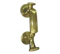EuroArt Doctor Door Knocker 188mm Solid Metal Front Door Knocker Traditional Entrance Door Hardware (Satin Chrome)
