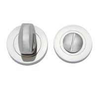 EuroArt Dual & Multiple Finish Thumb Turn & Release 5mm Bathroom Privacy Lock Set Turn and Release for Internal Doors Modern Door Hardware (Satin Nickel/Polished Nickel)