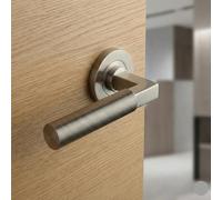 EUROART Eclipse Luxury Interior Door Handle Set Premium Contemporary Lever Door Furniture for Modern Residential & Designer Spaces (Satin Nickle)