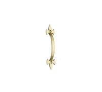 EUROART Fleur de LYS Handle in Polished Brass Finish & Dimensions 100mm x 101mm x 53mm