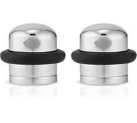 Euroart Floor Mounted Door Stopper Soundproof Door Stop with Rubber Ring to Protect Doors, (2 Pack) Ideal for use in Homes, Offices, or Commercial Spaces (Floor Mounted Door Stop Polished Chrome)