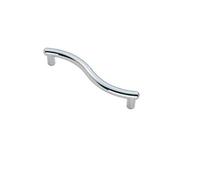 EUROART FTD Wave Pattern Handle 100mm Satin Nickel