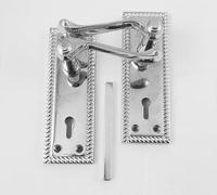 EUROART Georgian Lever Lock, 150mm x 45mm, for Internal Wooden Doors, Heavy-Duty, with Fixings Included (Polished Stainless Steel)