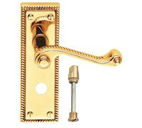 EUROART Georgian Lever on Backplate Handle 150 x 45 x 10 Satin Chrome Finish