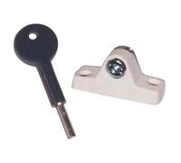 EuroArt Hinged Window Lock, Heavy-Duty, for Timber, Metal and uPVC Windows, Secure Locking, Residential and Commercial Use (Polished Brass, Triangle Base Lock)
