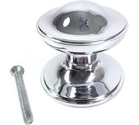 EUROART Large Polished Chrome Architectural Centre Pull Door Knob 125mm