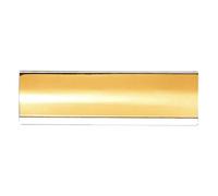 EuroArt Letter Flap, Heavy Duty Mail Slot Postal Letter Plate, for Residential and Commercial Doors, Mail Slot, Draft Excluder (Polished Brass, 300 x 100mm)