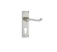 EUROART Lever on Back Plate Bathroom Door Handle, Architectural Range, 121x40x150mm, for Internal Privacy Doors (Antique Brass)
