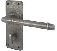 EUROART Lever on Backplate Bathroom Handle Belfry Antique Pewter from