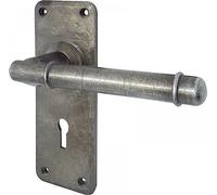 EUROART Lever on Backplate Lock Handle Belfry Antique Pewter from