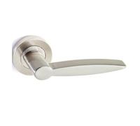 EUROART Lever on Rose- Designer Range, Satin Nickel