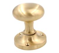 EUROART Mushroom Mortice Door Knob Set - Satin Brass & Antique Brass (Satin Brass)