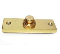 EuroArt Oblong Bell Push, Metal, 75 x 25mm, Slim Rectangular Profile, Modern, for Wired Doorbell Systems (Polished Brass)
