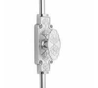 EuroArt Ornate Espagnolette Cremone Lock Bolt for Doors and Windows Up to 2743mm High Decorative Secure Multi Point Locking Fixings Included (Polished Chrome)