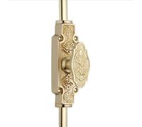 EuroArt Ornate Espagnolette Cremone Lock Bolt for Doors and Windows Up to 2743mm High Decorative Secure Multi Point Locking Fixings Included (Polished Brass)
