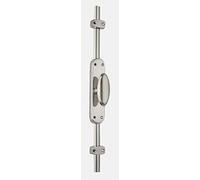 EUROART Oval Knob Door Espagnolette Bolt Cremone Bolt up to 2500mm Satin Nickel Finish for Tall Doors and Windows