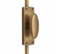 EuroArt Oval Knob Espagnolette Cremone Lock Bolt Premium Finish for Doors and Windows Decorative Multi Point Locking Fixings Included (Antique Brass)