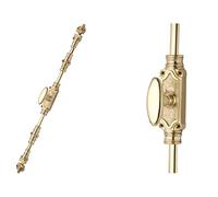 EUROART Oval Knob Stephaney Espagnolette Lock Bolt for up to 9 Feet High Doors and Windows Polished Brass Finish