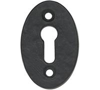 Euroart Oval Open Escutcheon in Black Antique Finish & Dimensions 34mm x51mm .Perfect for Traditional and Period-Style Doors.