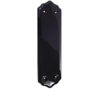 EUROART Porcelain Fingerplates Door Push Plate Traditional Style for Internal Doors (Black)