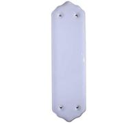 EUROART Porcelain Fingerplates Door Push Plate Traditional Style for Internal Doors (White)