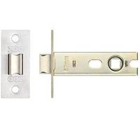 EuroArt Project Tubular Latch 76mm Bolt-Through Satin Stainless Steel Heavy Duty Spring Latch for Internal Doors