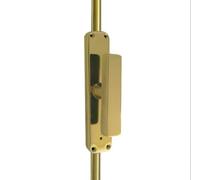 EuroArt Rectangular Knob Espagnolette Bolt Decorative Cremone Style Multi Point Locking for Doors and Windows Fixings Included (Polished Brass)