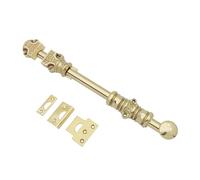 EuroArt Rice Design Solid Brass Sliding Door Bolt Polished Lacquered Finish Surface Fixing Matching Espagnolette Hardware