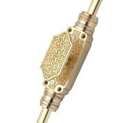 EuroArt Rice Trio Espagnolette Cremone Lock Bolt for Doors and Windows Up to 2743mm High Decorative Multi Point Locking Fixings Included (Polished Brass)