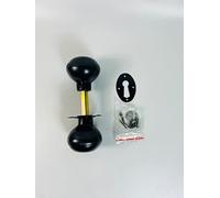 EUROART Rim Mortice Knob for Doors, Rim Knob, Gate Handle, Door Knob Handles in Black Finish with Dimensions of 125x45x45mm & it’s Adjustable Length 125 to 160mm