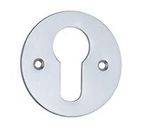 Round Face Fix Escutcheon 50mm Euro Profile (50mm, Satin Chrome)