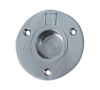 EUROART Round Flush Ring Pull Handle, 50mm, Metal, Recessed, for Cabinets, Drawers, Sliding Doors and Furniture Panels