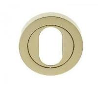 EUROART Round Oval - Escutcheons in Polished Brass Finish