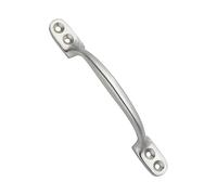 EUROART Sash Handle, 100mm, Premium Finish, Ergonomic Design, with Fixings Included, for Timber and Metal Sash Windows (Satin Nickel)