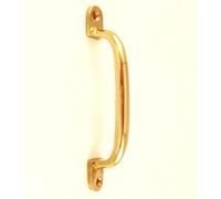 EUROART Sash Handle, 150mm, Corrosion-Resistant, Polished Finish, for Timber Sash Windows, Includes Fixings (Polished Brass)