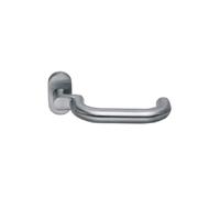 EUROART Satin Stainless Steel Lever Door Handle on Narrow 33mm Rose - Slim Profile Modern Internal Door Furniture (160 x 63mm)