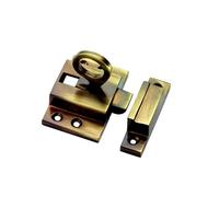 EuroArt Square Fanlight Catch Window Fastener Heavy Duty Fanlight Lock Secure Vent Catch Brass Finish Fixings Included (Antique Brass)