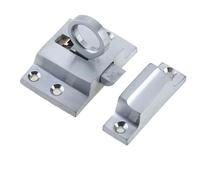 EuroArt Square Fanlight Catch Window Fastener Heavy Duty Fanlight Lock Secure Vent Catch Brass Finish Fixings Included (Satin Chrome)