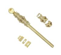 EuroArt Surface Sliding Bolt 305mm Polished Brass Decorative Oval Knob Door Bolt Solid Brass Construction Fixings Included (Oval knob Beaded)