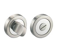 EUROART Toledo/Wing D20 Internal Lever on Rose Latch, Lock, & Bathroom Packs in Polished Chrome/Satin Nickel (Thumb Turn Lock)