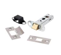 EuroArt Tubular Latch, 64mm/75mm Backset, Brass Finish, Internal Door Hardware with Fixings Included (PVD, 76mm)