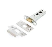 EuroArt Tubular Latch, 64mm/75mm Backset, Brass Finish, Internal Door Hardware with Fixings Included (Satin Stainless Steel, 125mm)