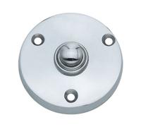 EuroArt Victorian Round Door Bell Push Press Button 52mm - Traditional Surface Mounted Entrance Doorbell (Satin Chrome)
