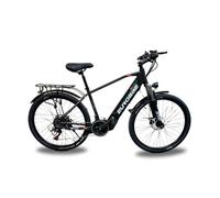 Eurobike EMTB 21 Speeds Electric Mountain Bike with 250W Motor and 36V Battery, 26 Inch Wheel, Lightweight Aluminium Frame, and Front Suspension E-Bike X7, Black