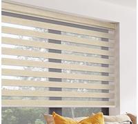 EUROBLINDS - Day and Night Roller Blinds - Made to Measure - Premium Quality Components For Smooth Operation - Metal Tube & Brackets - Cassette with Matching Fascia