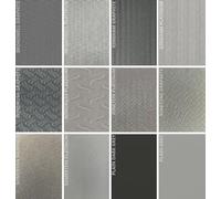 EUROBLINDS Made To Measure GREY Vertical Blind Replacement SLATS LOUVRES 3.5 inch (89mm) WIDE - HUGE CHOICE OF FABRICS (KINGHAM GRAPHITE, 1)